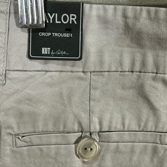 KUT from the Kloth Taylor Crop Trouser Pants Womens Size 14 Gray Chinos Casual - Picture 15 of 15